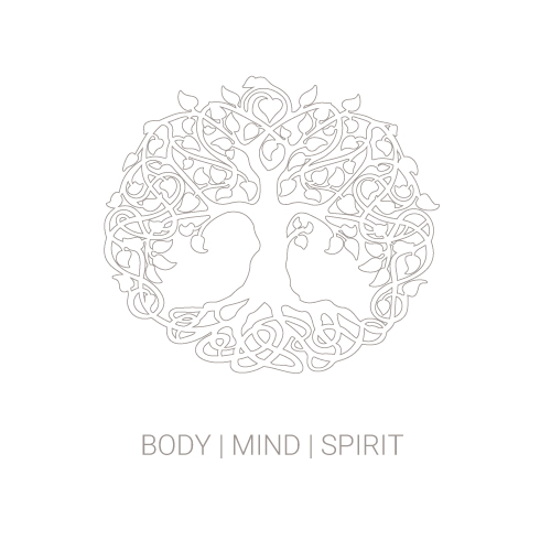 Outline graphic of Elemental Therapy's Tree of LIfe: BODY | MIND | SPIRIT